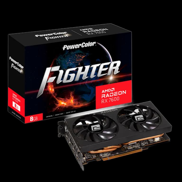PowerColor Radeon RX 7600 Fighter - 8GB, черный цвет
