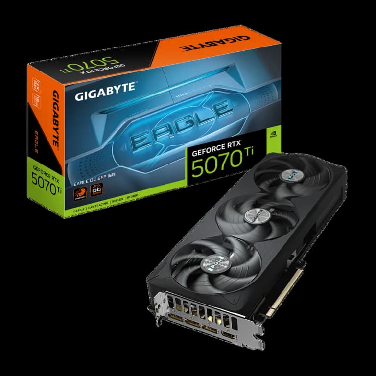 Gigabyte GeForce RTX 5070 Ti EAGLE OC SFF - 16GB, черный цвет