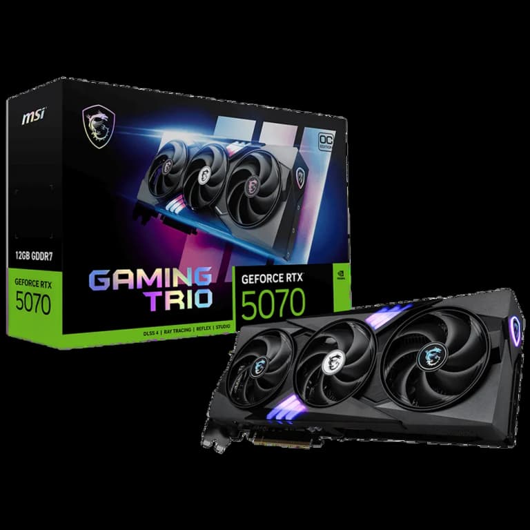 MSI GeForce RTX 5070 GAMING TRIO OC - 12GB, черный цвет
