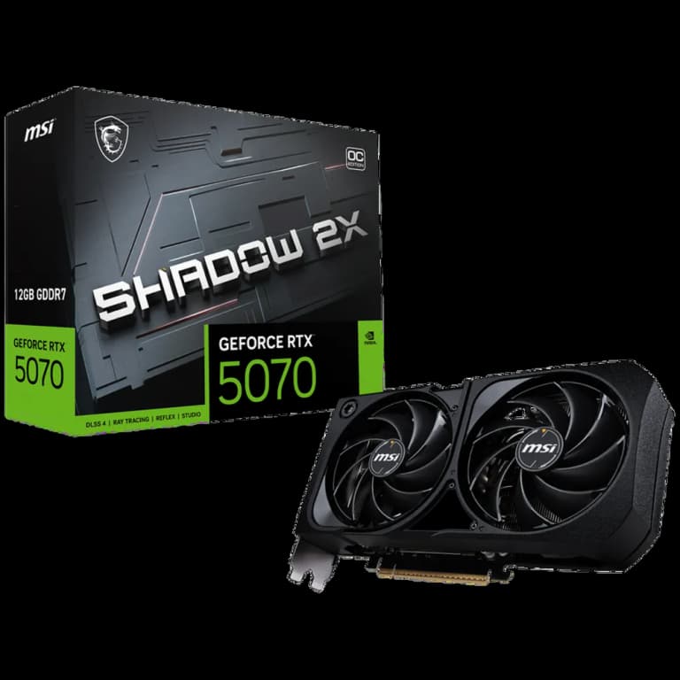 MSI GeForce RTX 5070 SHADOW 2X OC - 12GB, черный цвет