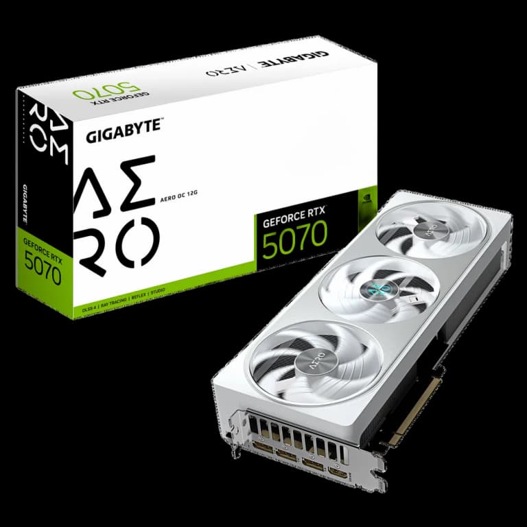 Gigabyte GeForce RTX 5070 AERO OC - 12GB, белый цвет