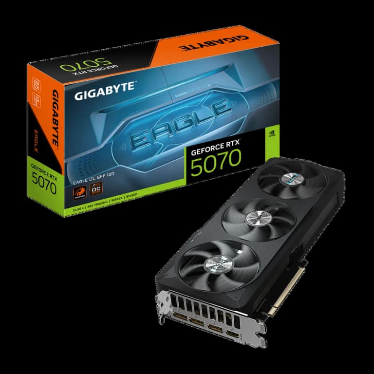 Gigabyte GeForce RTX 5070 EAGLE OC SFF - 12GB, черный цвет