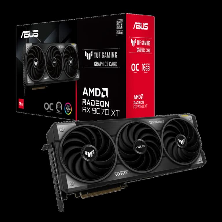 ASUS Radeon RX 9070 XT TUF GAMING - 16GB, черный цвет