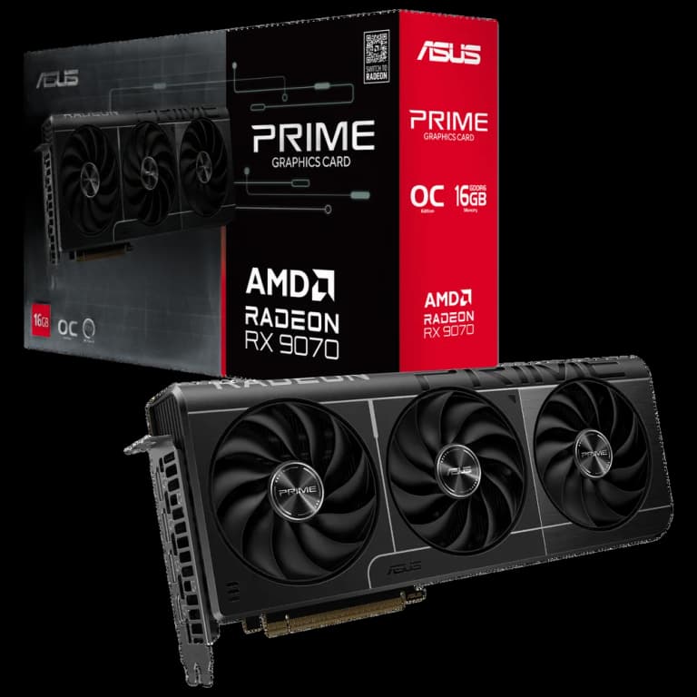 ASUS Radeon RX 9070 PRIME - 16GB, черный цвет