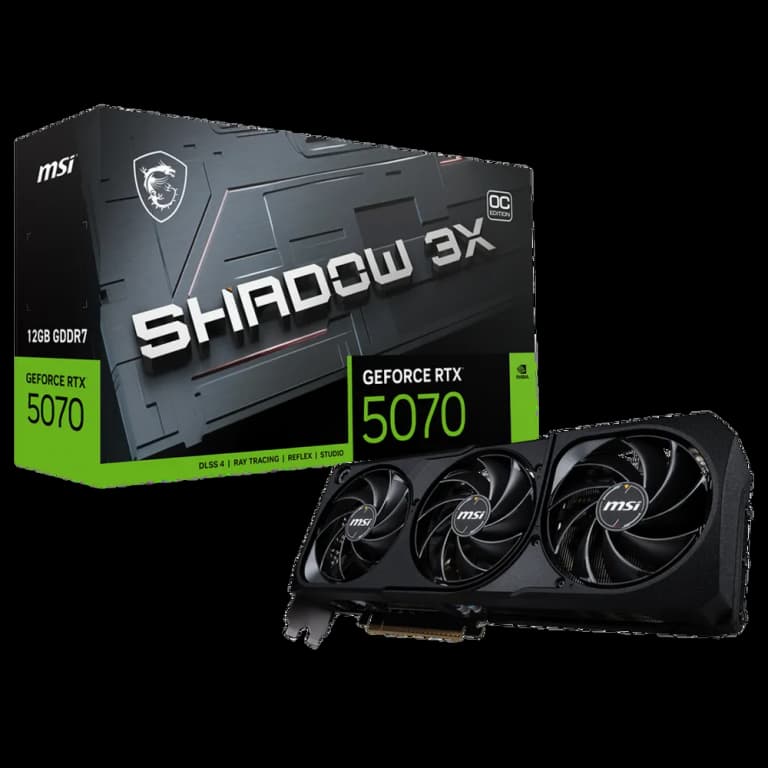 MSI GeForce RTX 5070 SHADOW 3X OC - 12GB, черный цвет