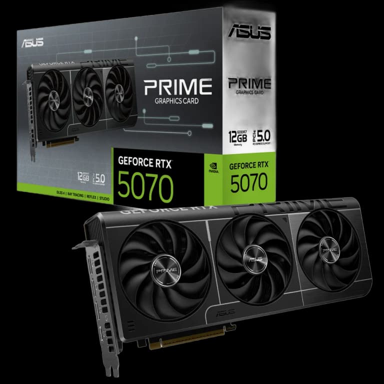 ASUS GeForce RTX 5070 PRIME - 12GB, черный цвет