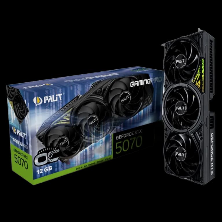 Palit GeForce RTX 5070 GAMINGPRO OC - 12GB, черный цвет