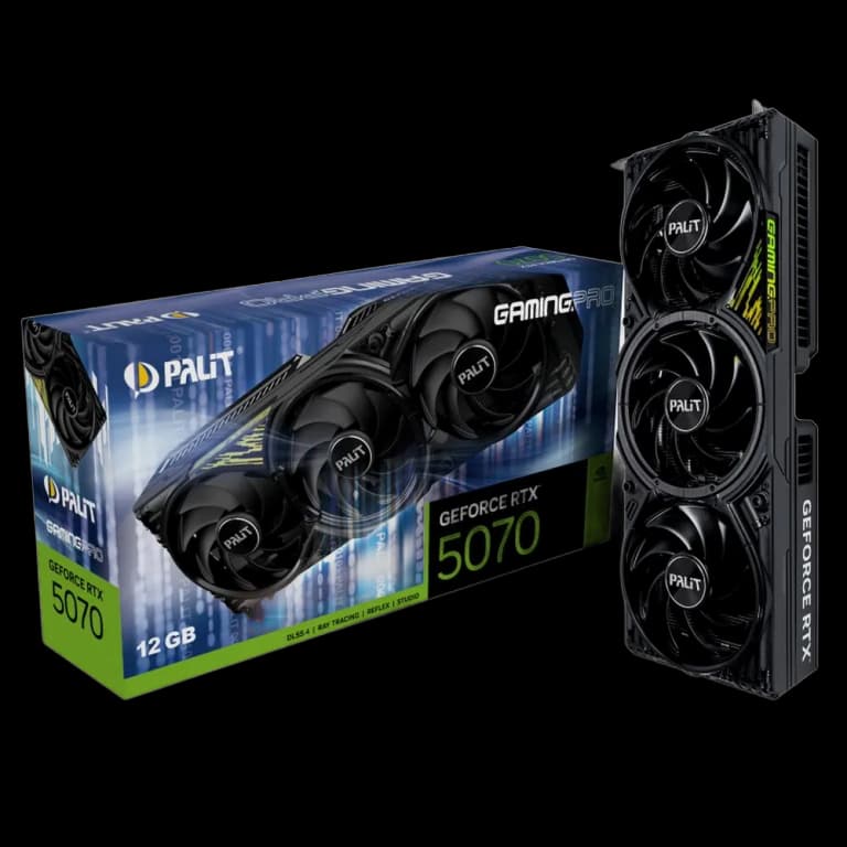Palit GeForce RTX 5070 GAMINGPRO - 12GB, черный цвет
