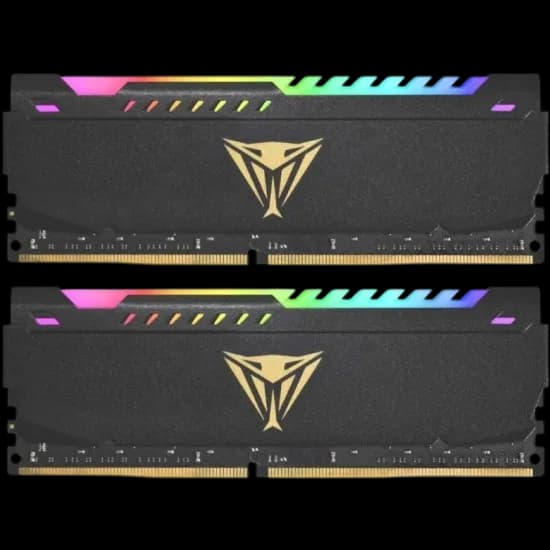 32GB Patriot Viper Steel RGB - DDR4, 3200MHz, 2x16GB, черный цвет