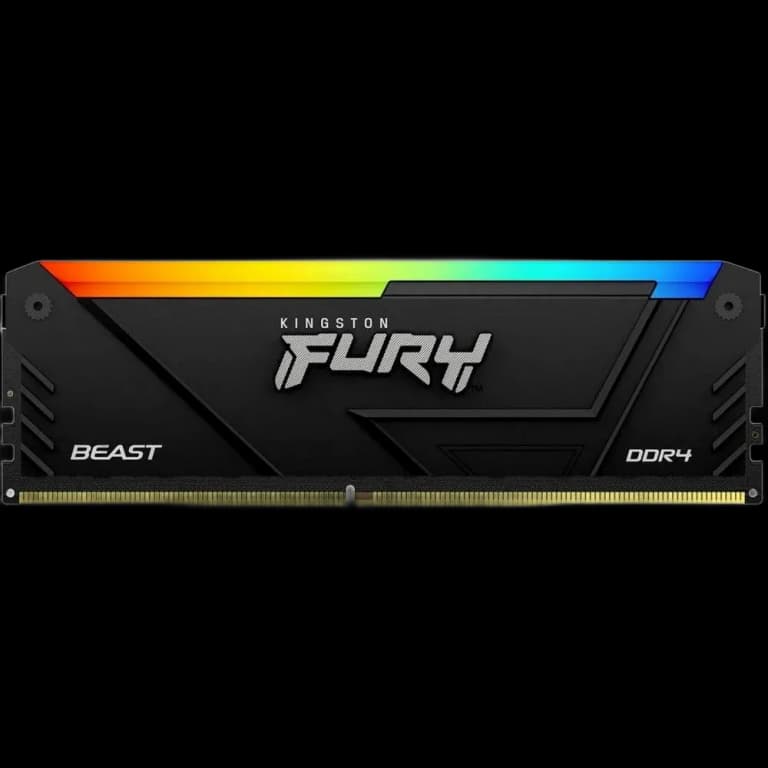 Kingston 32GB (1*32) DDR4 2666 FURY Beast RGB Black