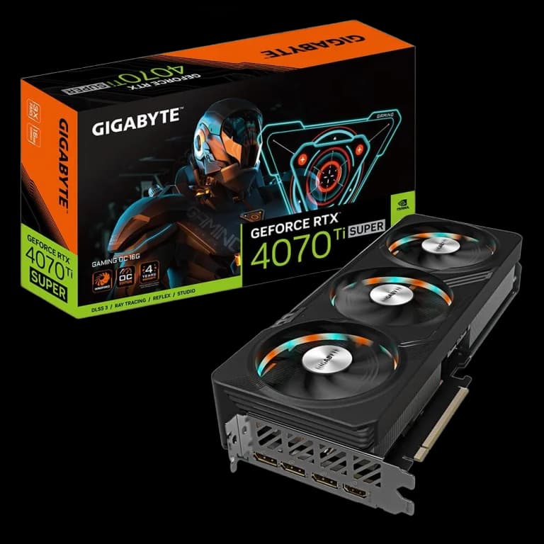 Gigabyte GeForce RTX 4070 Ti SUPER GAMING OC - 16GB, черный