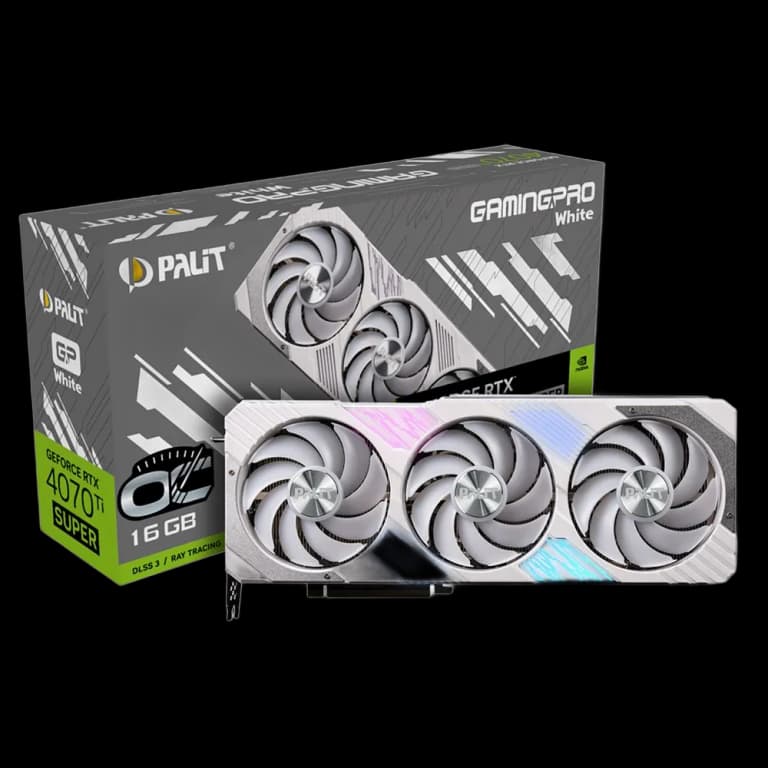 Palit GeForce RTX 4070 Ti SUPER GAMINGPRO OC - 16GB, белый
