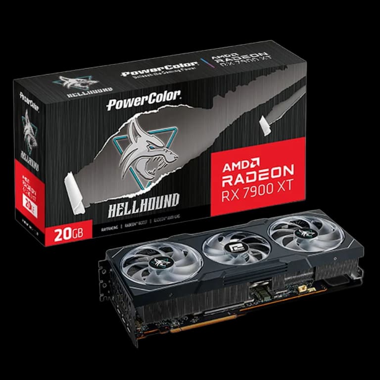 PowerColor Radeon RX 7900 XT Hellhound - 20GB, черный цвет