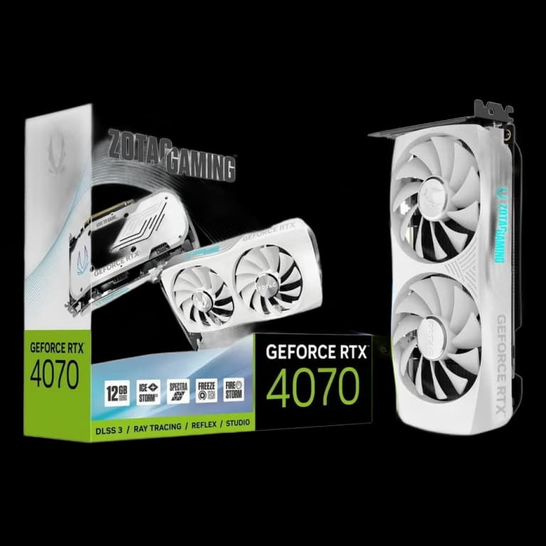 Zotac GeForce RTX 4070 TWIN EDGE OC - 12GB, белый цвет