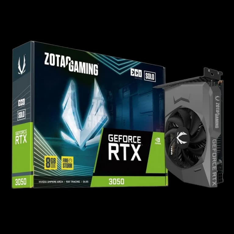 Zotac GeForce RTX 3050 ECO SOLO - 8GB, черный цвет
