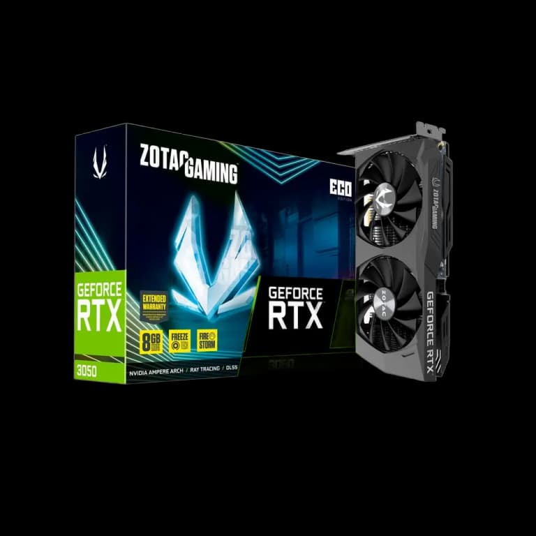 Zotac GeForce RTX 3050 ECO - 8GB, черный цвет