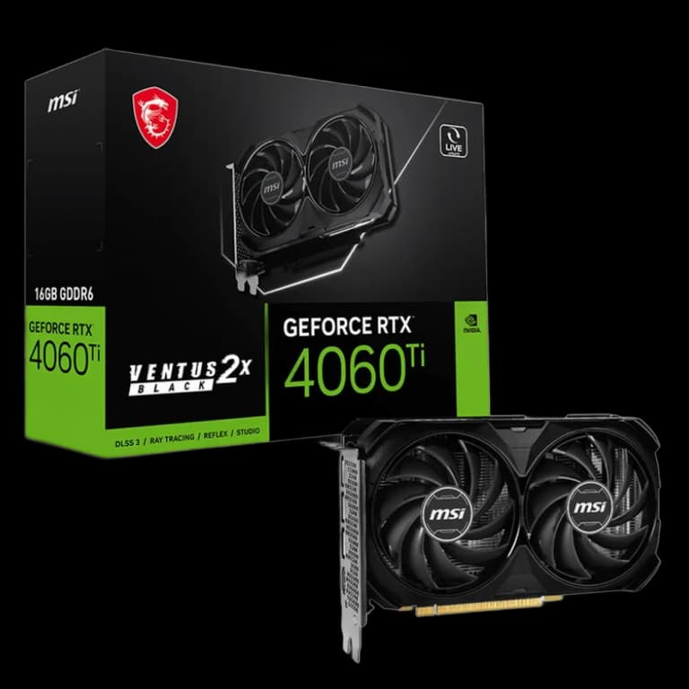 MSI GeForce RTX 4060 Ti VENTUS 2X - 16GB, черный