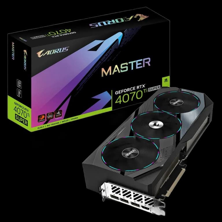 Gigabyte GeForce RTX 4070 Ti SUPER AORUS MASTER - 16GB, черный
