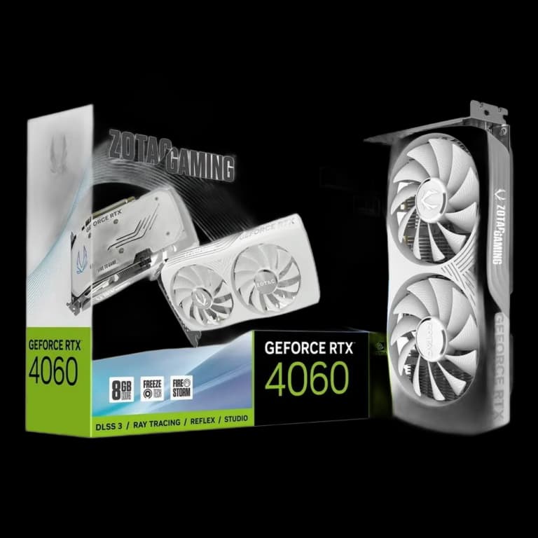  Zotac GeForce RTX 4060 TWIN EDGE OC - 8GB, белый