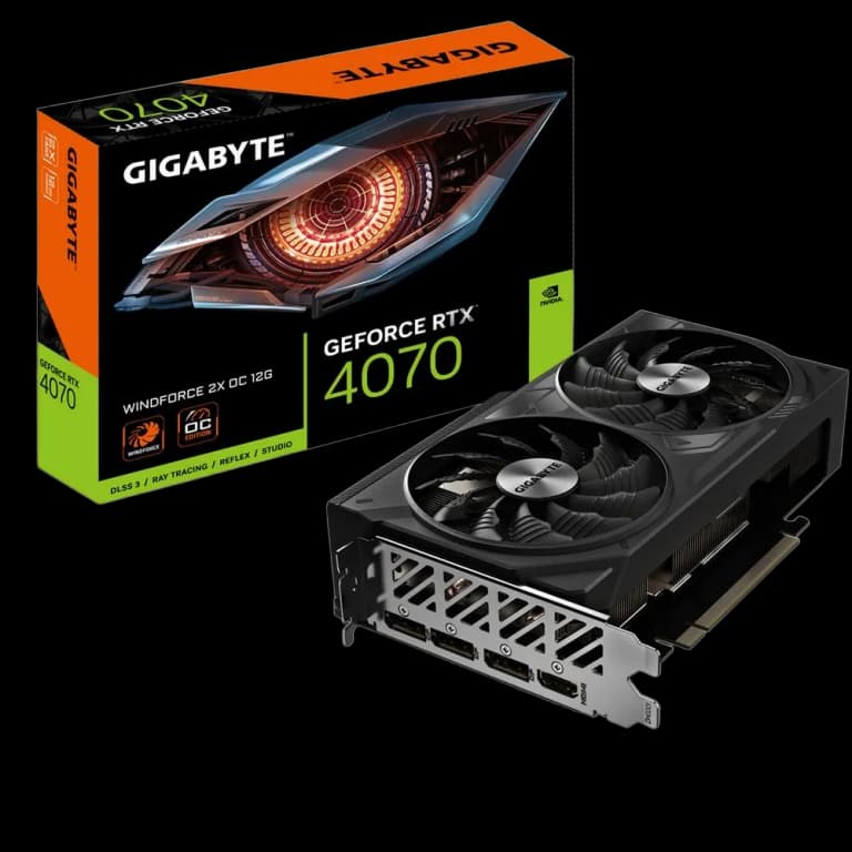 Gigabyte GeForce RTX 4070 WINDFORCE 2X OC - 12GB, черный