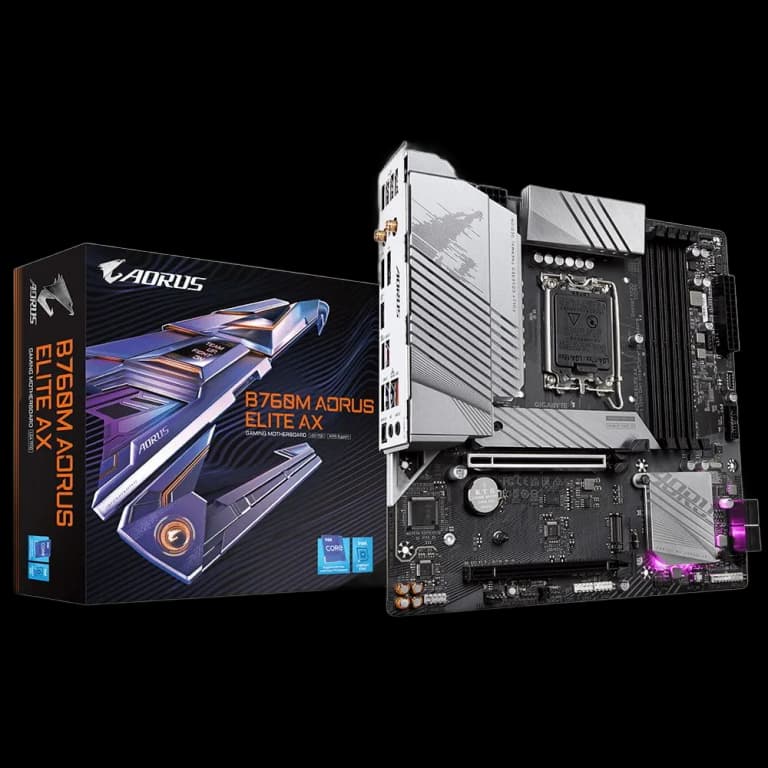 Gigabyte B760M AORUS ELITE AX - DDR5, WIFI, черный цвет
