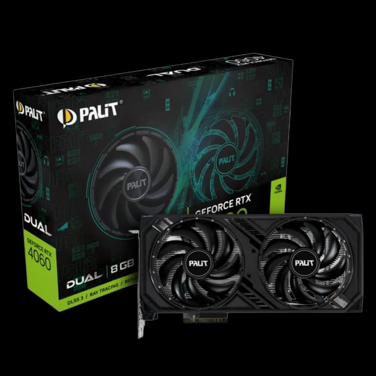 Palit GeForce RTX 4060 DUAL - 8GB, черный