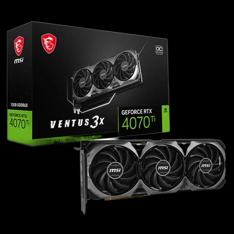 MSI GeForce RTX 4070 Ti VENTUS 3X E1 - 12GB, черный