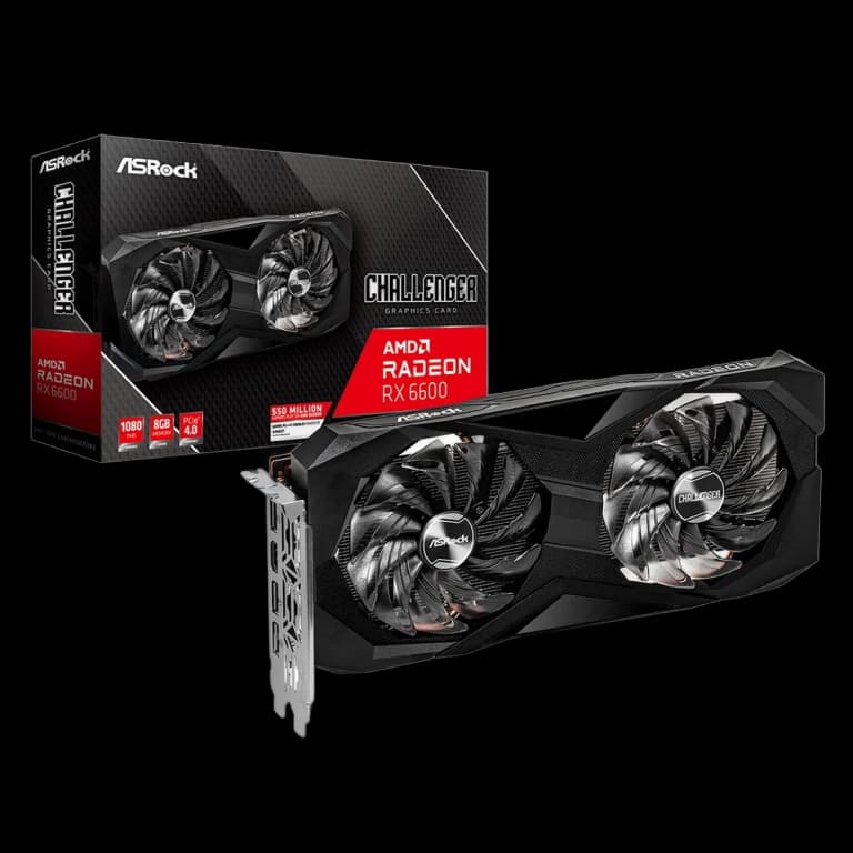 ASRock Radeon RX 6600 Challenger D - 8GB, черный цвет