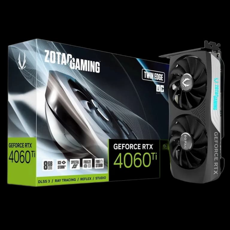 Zotac GeForce RTX 4060 Ti TWIN EDGE OC - 8GB, черный цвет