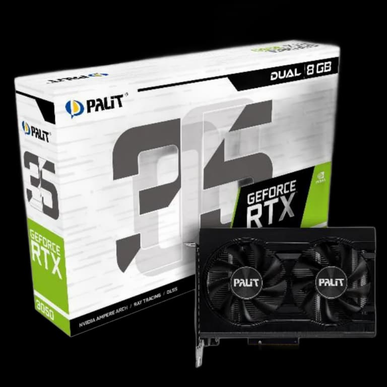 Palit GeForce RTX 3050 DUAL - 8GB, черный цвет