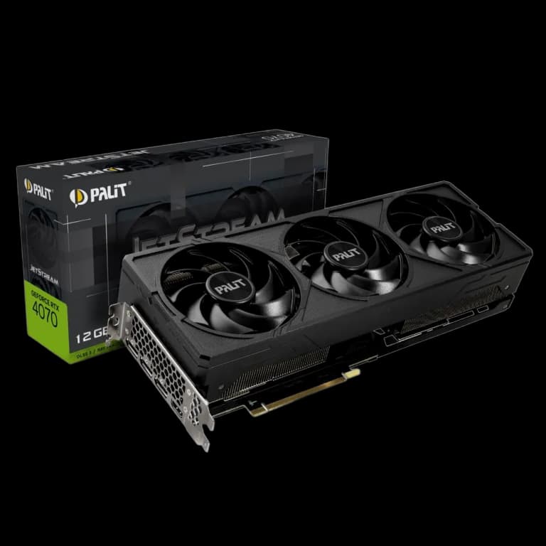 Palit GeForce RTX 4070 JETSTREAM - 12GB, черный цвет
