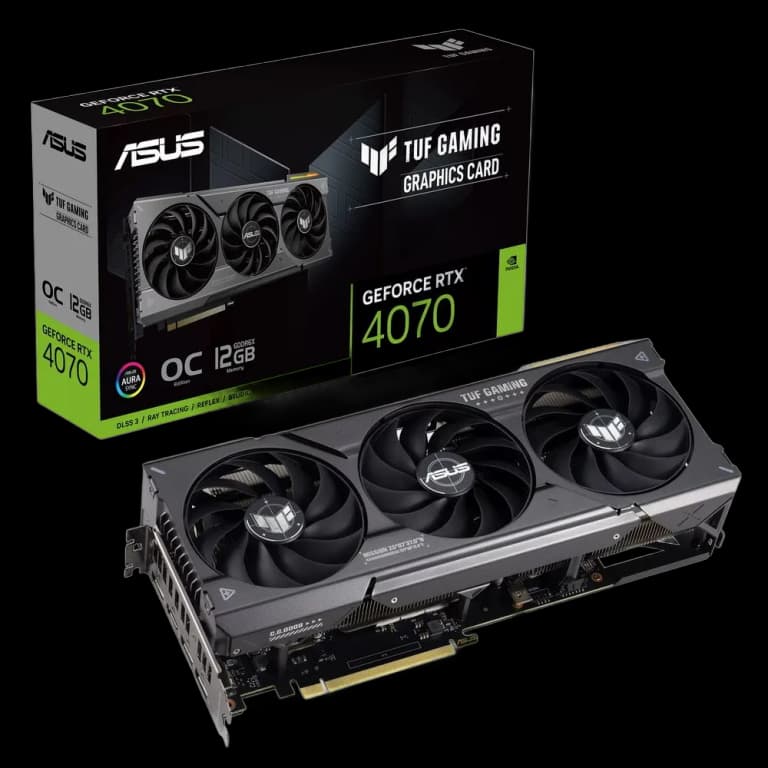 ASUS TUF GeForce RTX 4070 GAMING - 12GB, черный
