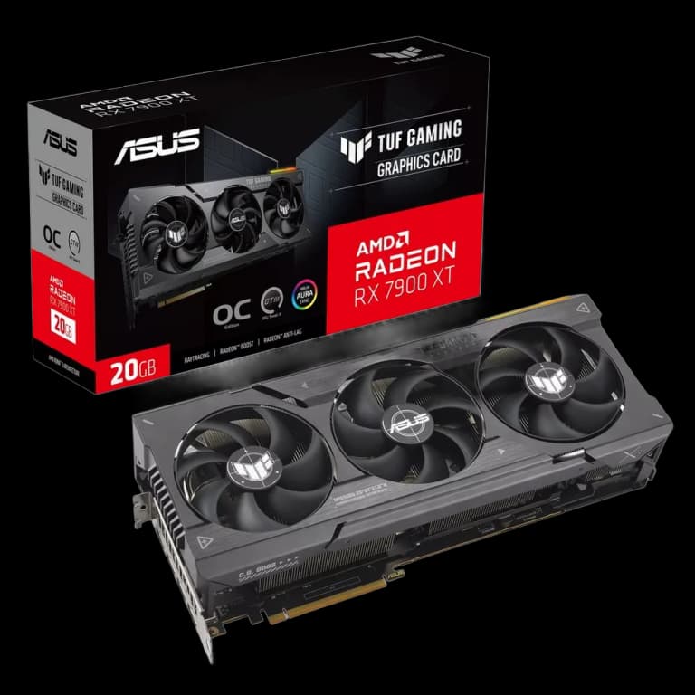 ASUS TUF Radeon RX 7900 XT GAMING - 20GB, черный цвет