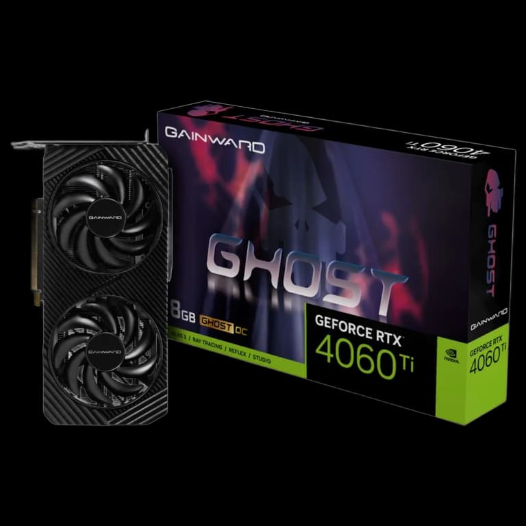 Gainward GeForce RTX 4060 Ti GHOST OC - 8GB, черный цвет
