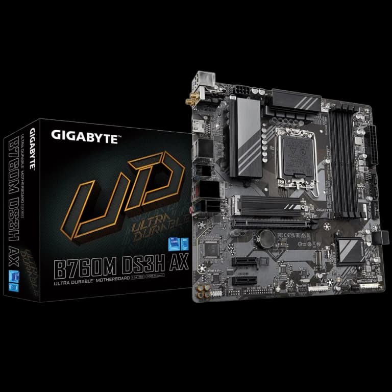 Gigabyte B760M DS3H AX - DDR5, WIFI, черный цвет