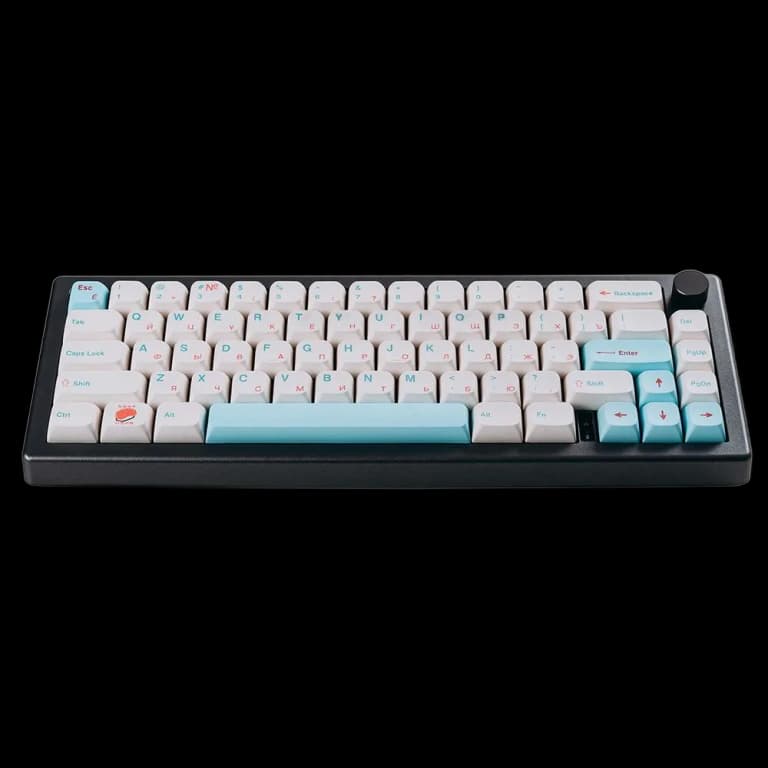 Epomaker EK68 Keyboard Gateron Pro 2.0 - черный, белый, голубой