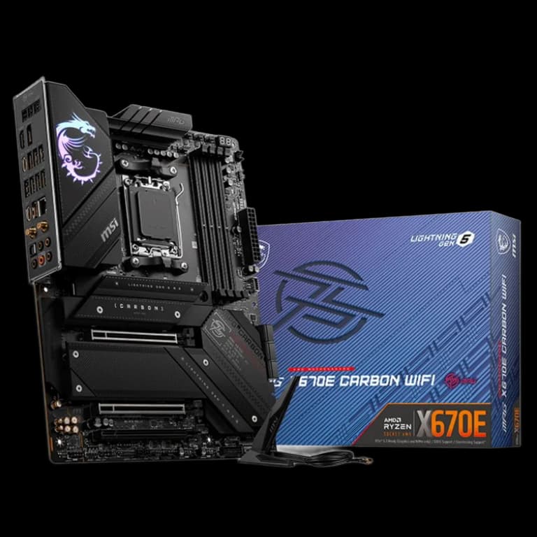 MSI MPG X670E CARBON - DDR5, WIFI, черный цвет
