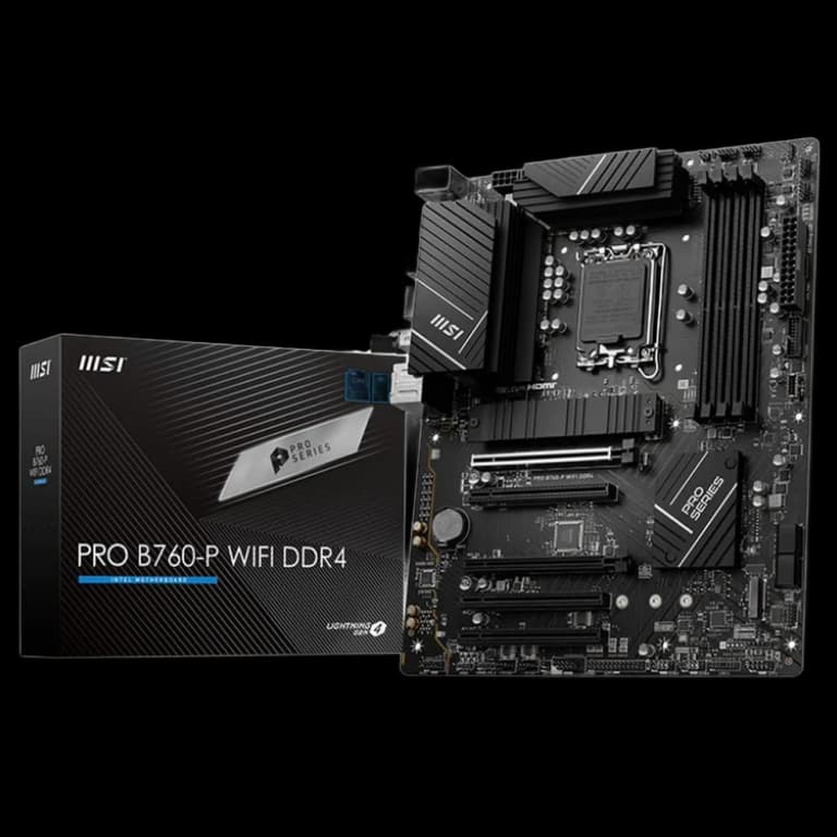  MSI PRO B760-P - DDR4, WIFI, черный цвет