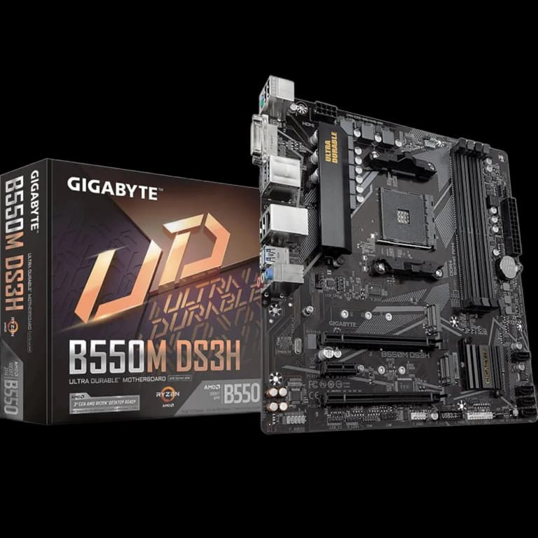 Gigabyte B550M DS3H - DDR4, черный цвет