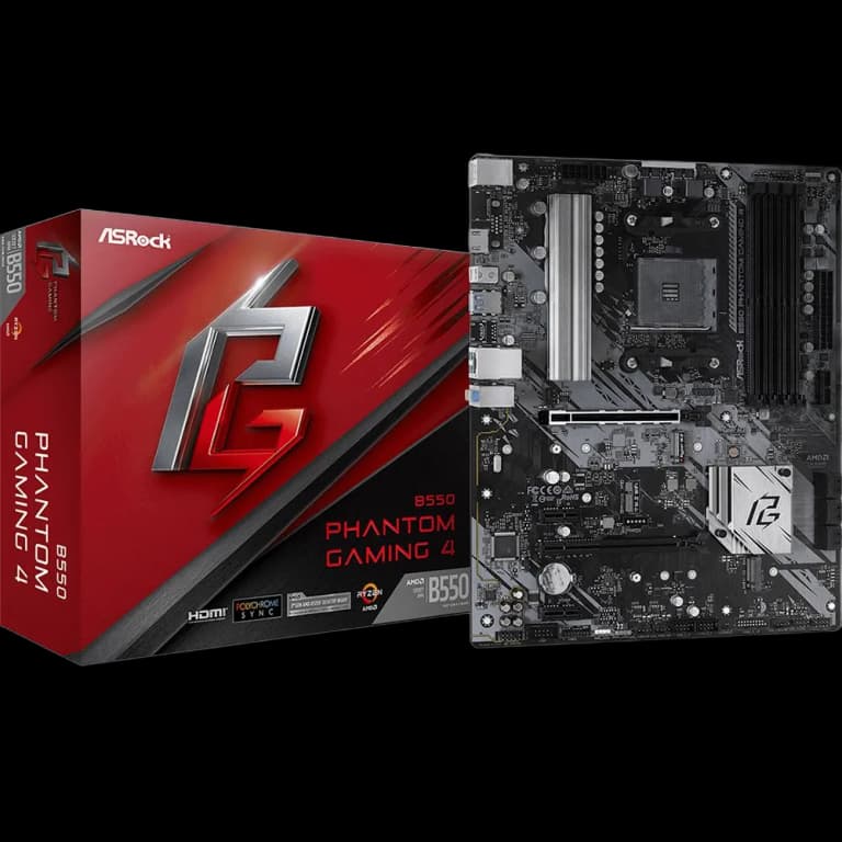 ASRock B550 PHANTOM GAMING 4 - DDR4, черный цвет