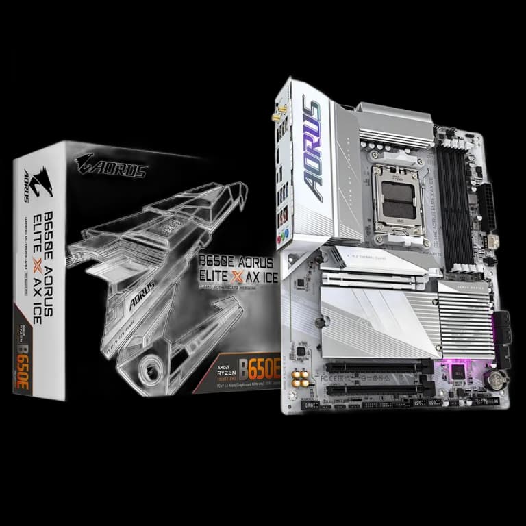 Gigabyte B650E AORUS ELITE X ICE - DDR5, белый цвет