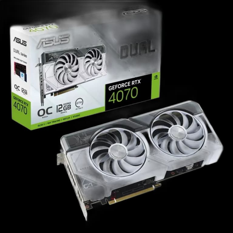 ASUS DUAL GeForce RTX 4070 - 12GB, белый цвет