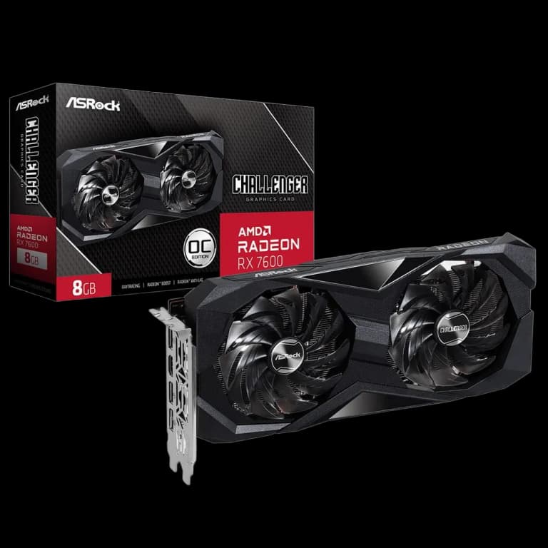 ASRock Radeon RX 7600 Challenger OC - 8GB, черный цвет