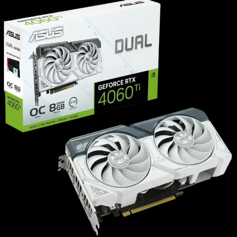 ASUS DUAL GeForce RTX 4060 TI - 8GB, белый цвет
