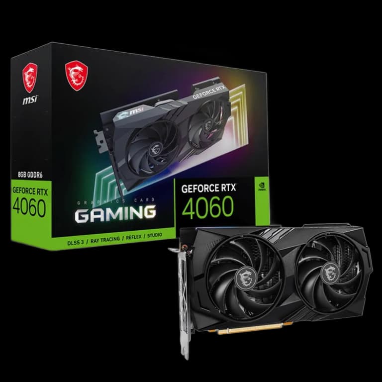 MSI GeForce RTX 4060 GAMING - 8GB, черный цвет