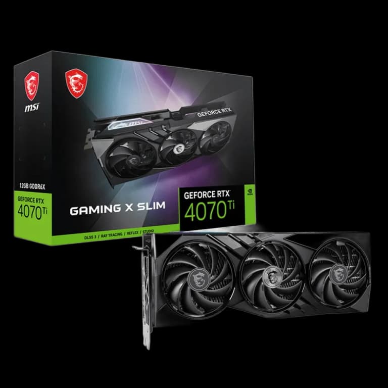 MSI GeForce RTX 4070 Ti GAMING X SLIM - 12GB, черный