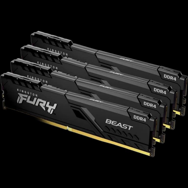32GB Kingston FURY Beast - DDR4, 3600MHz, 4x8GB, черный цвет