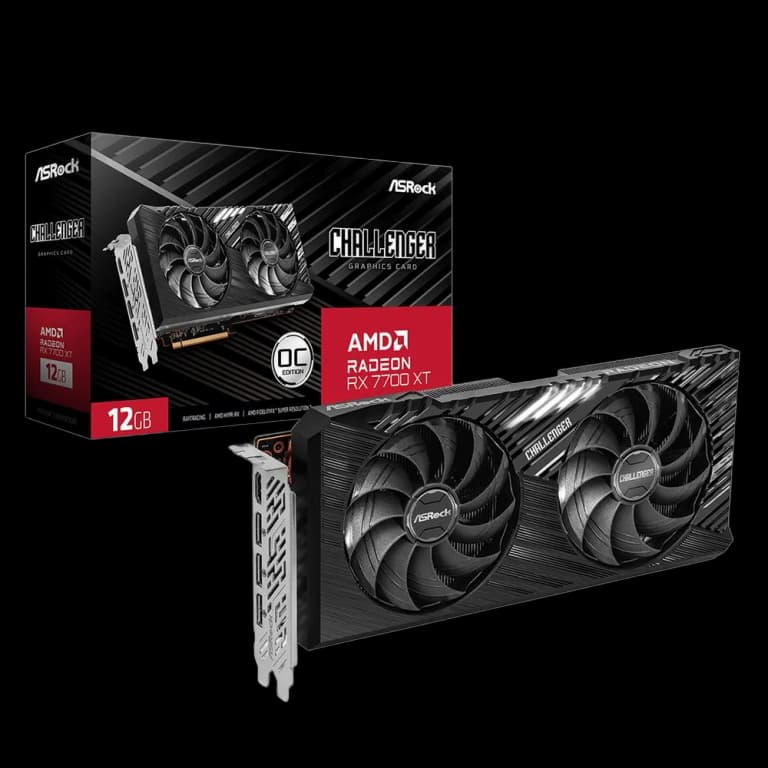 ASRock RX 7700XT Challenger OC - 12GB, черный