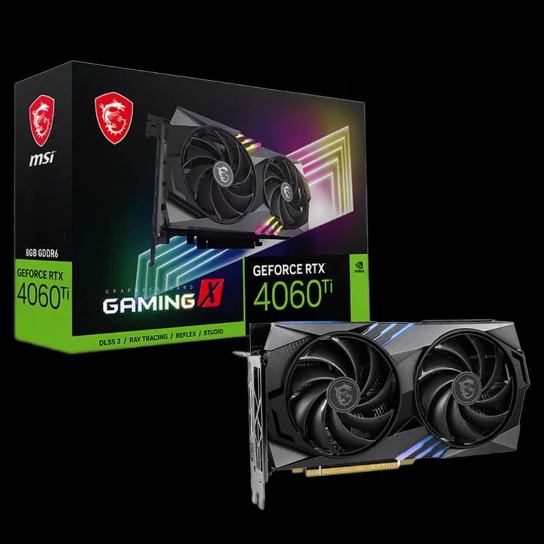 MSI GeForce RTX 4060 Ti GAMING X - 8GB, черный цвет