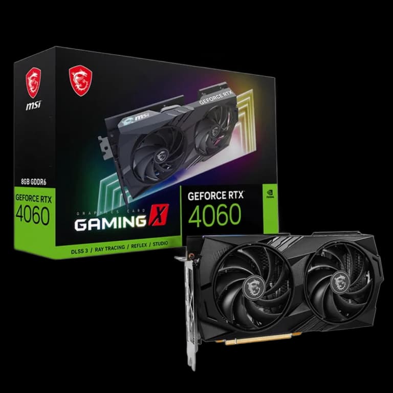 MSI GeForce RTX 4060 GAMING X - 8GB, черный цвет